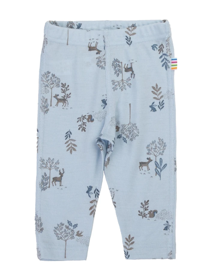 Joha - Leggings Wolle Seide "Wald" hellblau