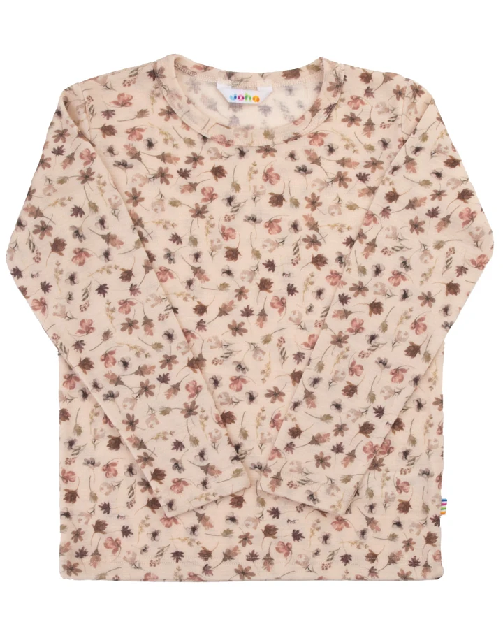 Joha - Langarmshirt Merinowolle geblümt