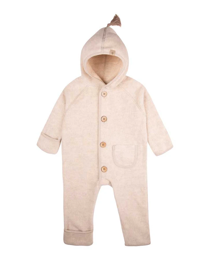 Pure Pure by Bauer - Fleece-Overall mit Merinowolle woll-weiss