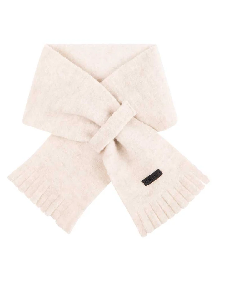 Pure Pure by Bauer - Fleece-Kinderschal mit Wolle woll-weiss