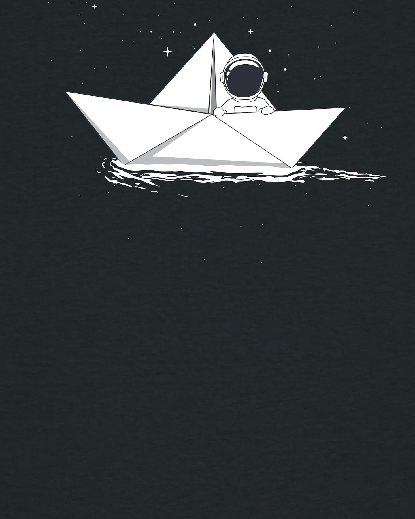Watapparel T-Shirt Astronaut in paper boat – Ansicht 3