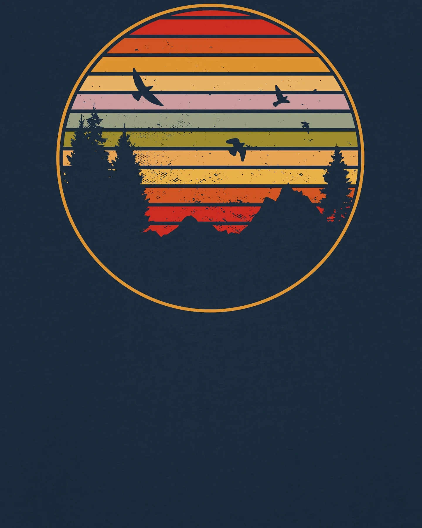 Watapparel T-Shirt Sunset Berge & Tannen – Ansicht 3