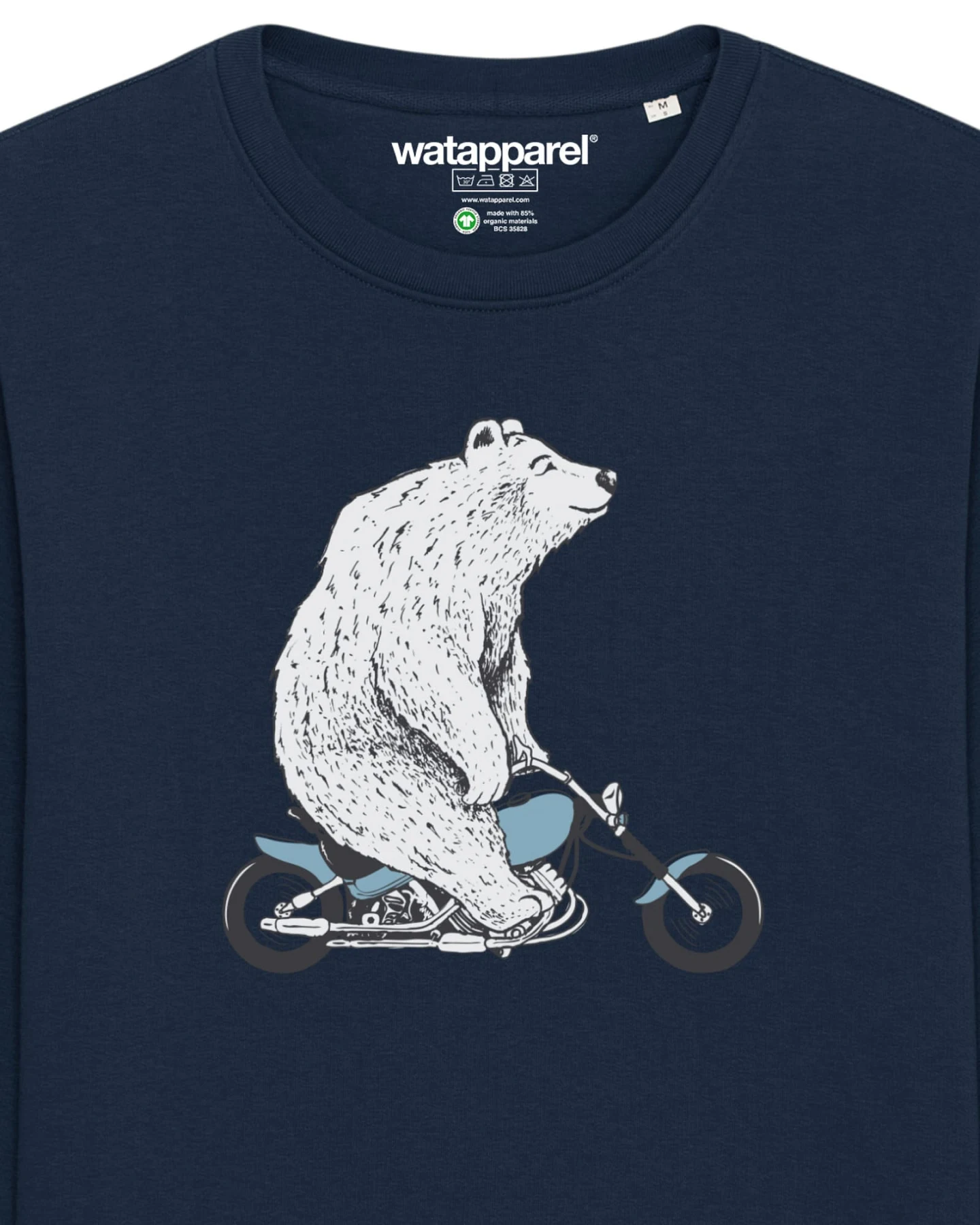 Watapparel Sweatshirt Bär auf Bike – Ansicht 3