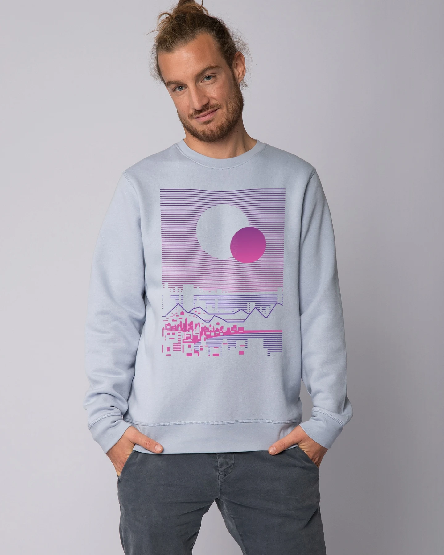 Watapparel Sweatshirt Sun and Moon Skyline – Ansicht 2