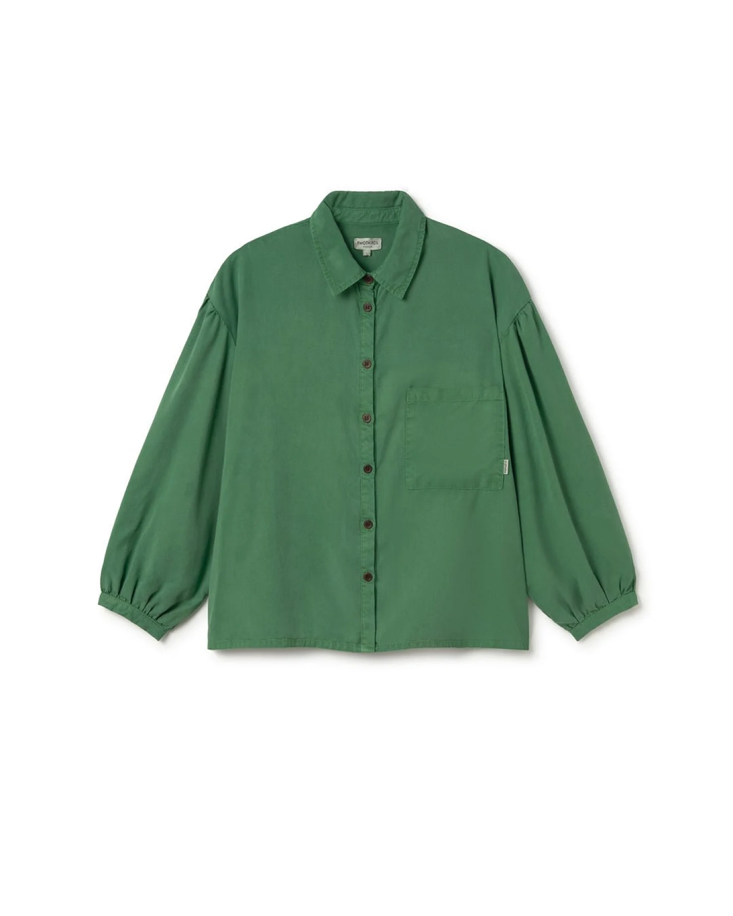 TWOTHIRDS Damen vegan Hemd Recco Grün – Ansicht 2