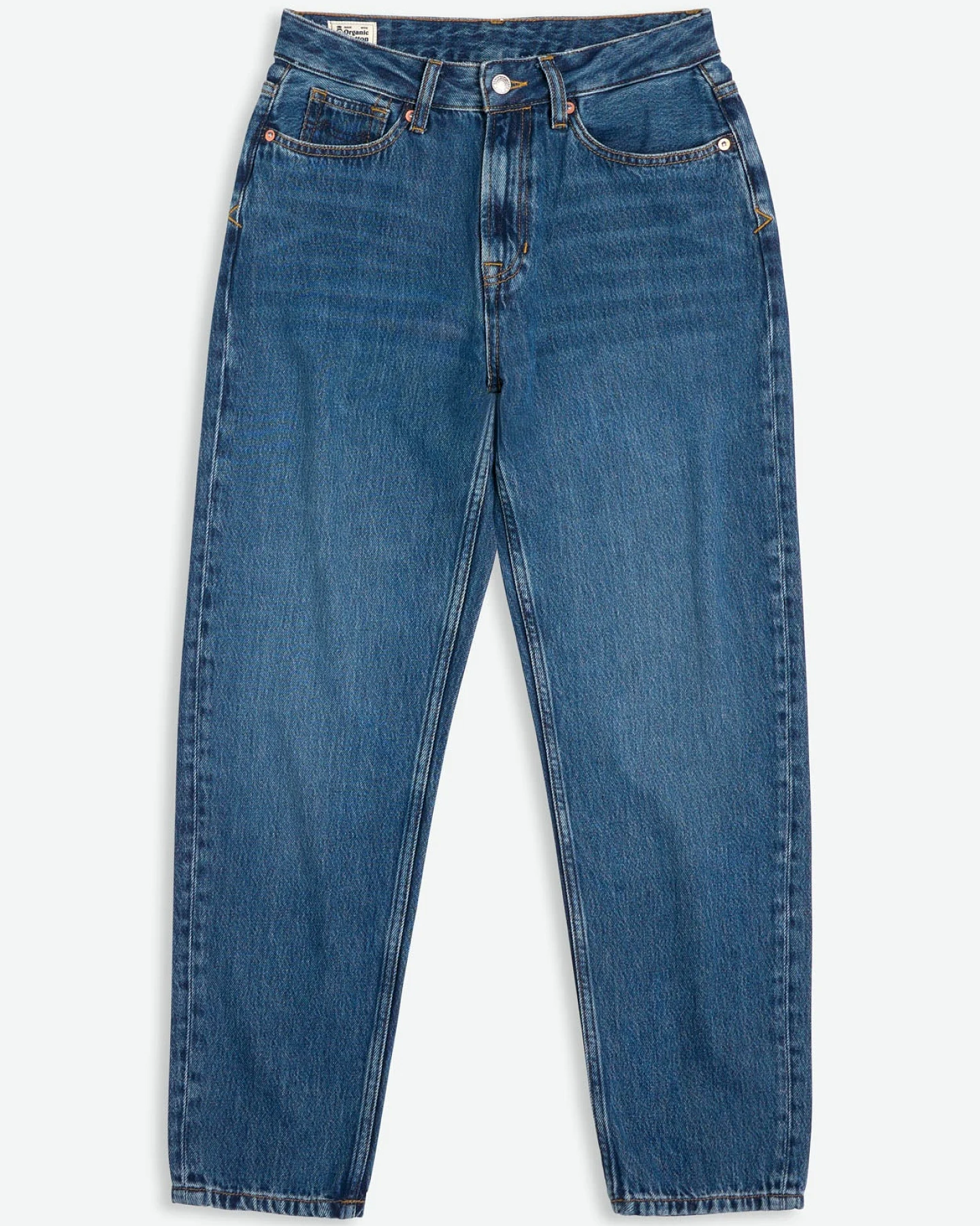 Kings of Indigo Damen vegan Jeans Cropped Caroline Lewisboro Mid Faded Blau – Ansicht 2