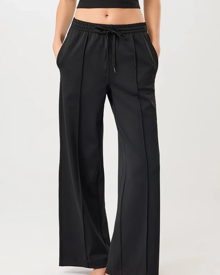 MANDALA Damen vegan Hose Track Schwarz
