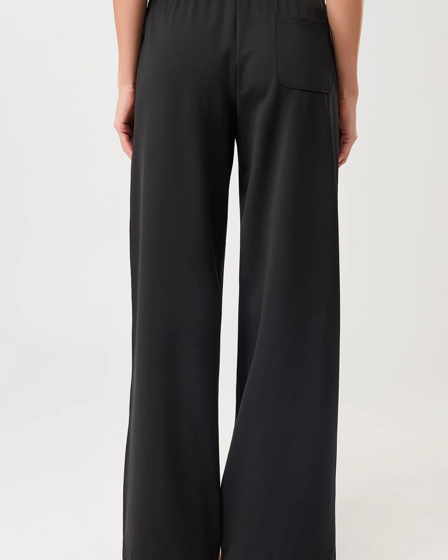 MANDALA Damen vegan Hose Track Schwarz – Ansicht 2