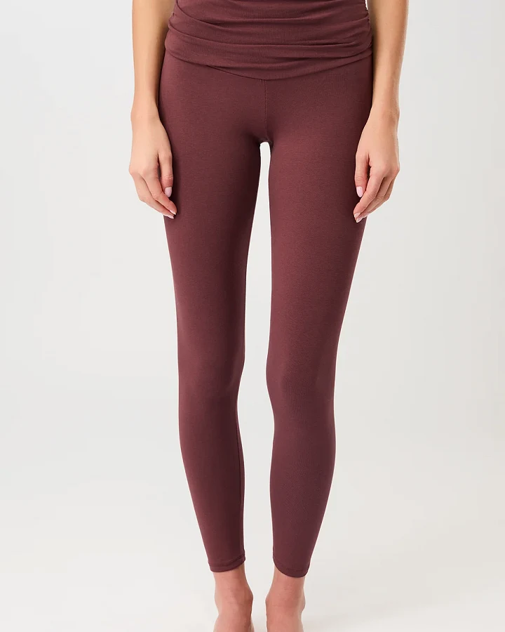 MANDALA Damen vegan Pilates Strumpfhose Rosewood