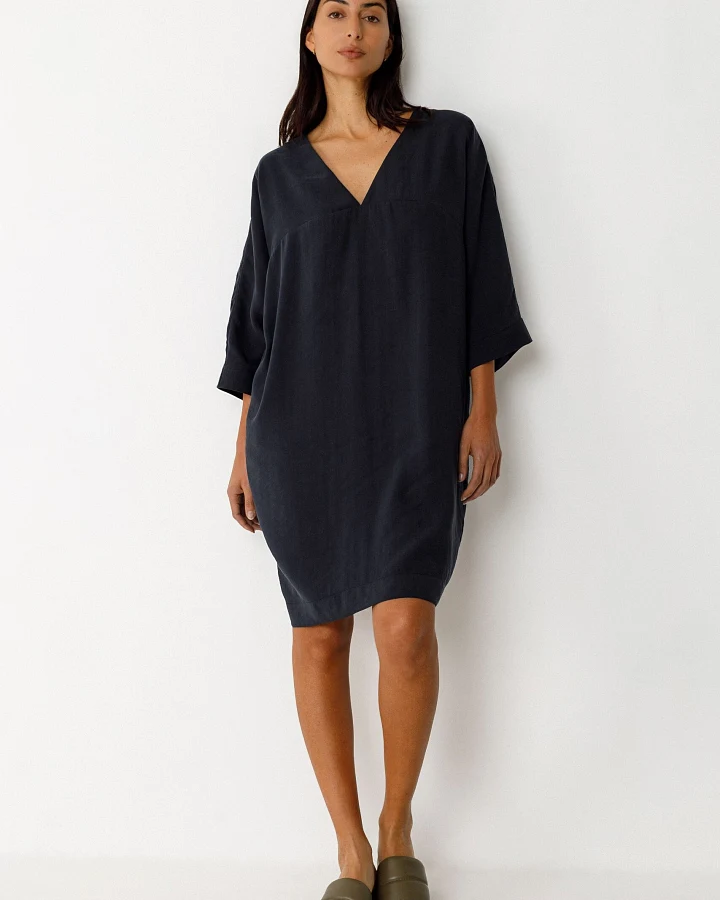 SKFK Damen vegan Kleid Nikole Schwarz