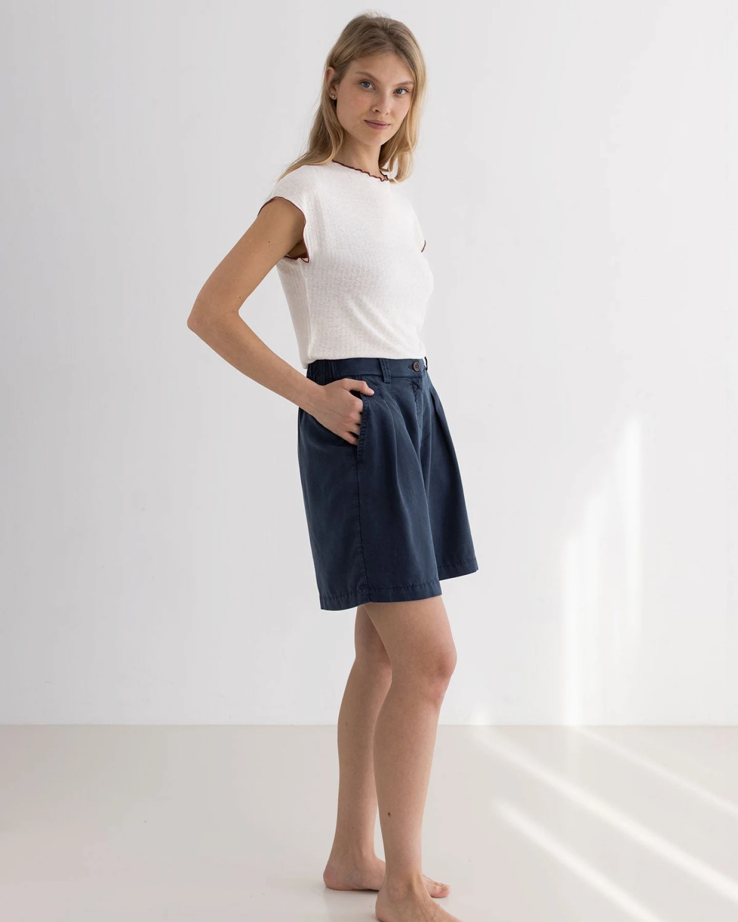 TWOTHIRDS Damen vegan Kurze Deia Blaue Nacht – Ansicht 2