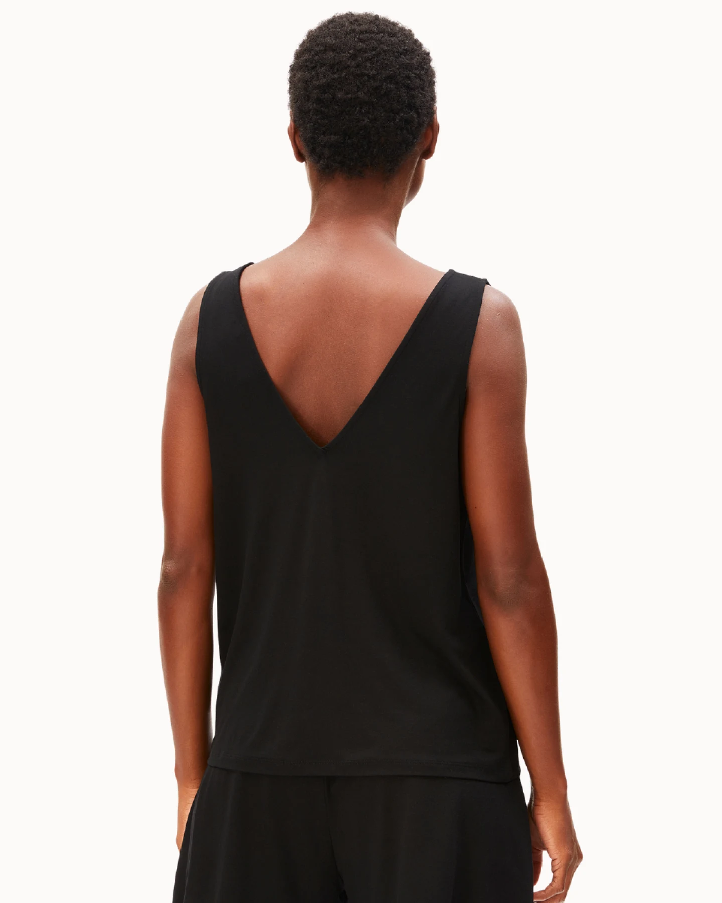 Armedangels V-Neck Jersey Top - Black L – Ansicht 2