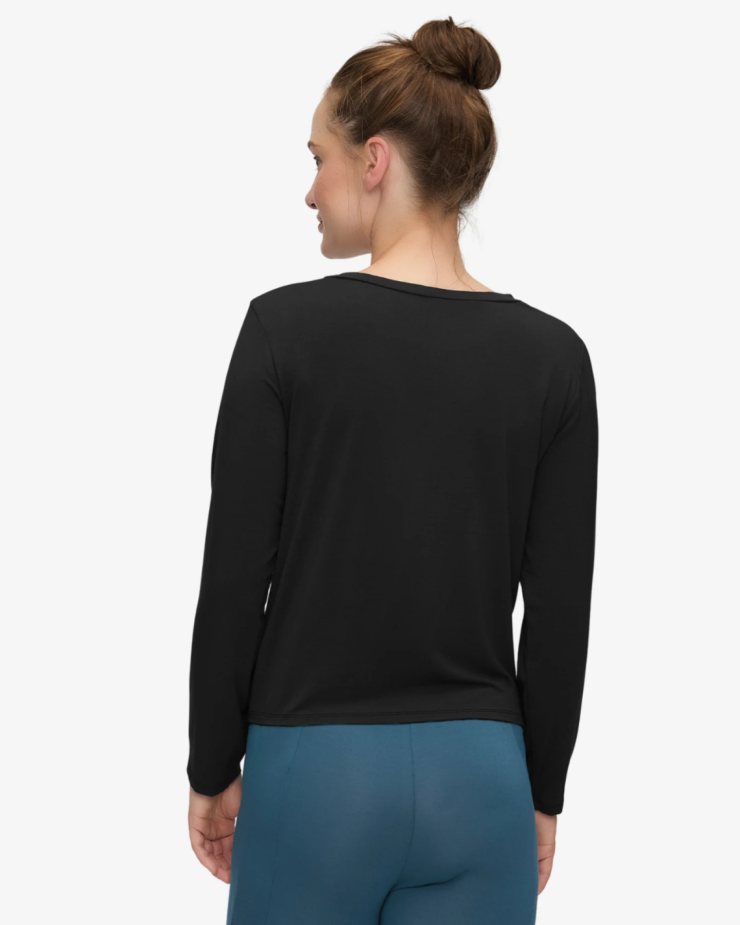 Curare Shirt Round Neck - Long Sleeves - Black S – Ansicht 2
