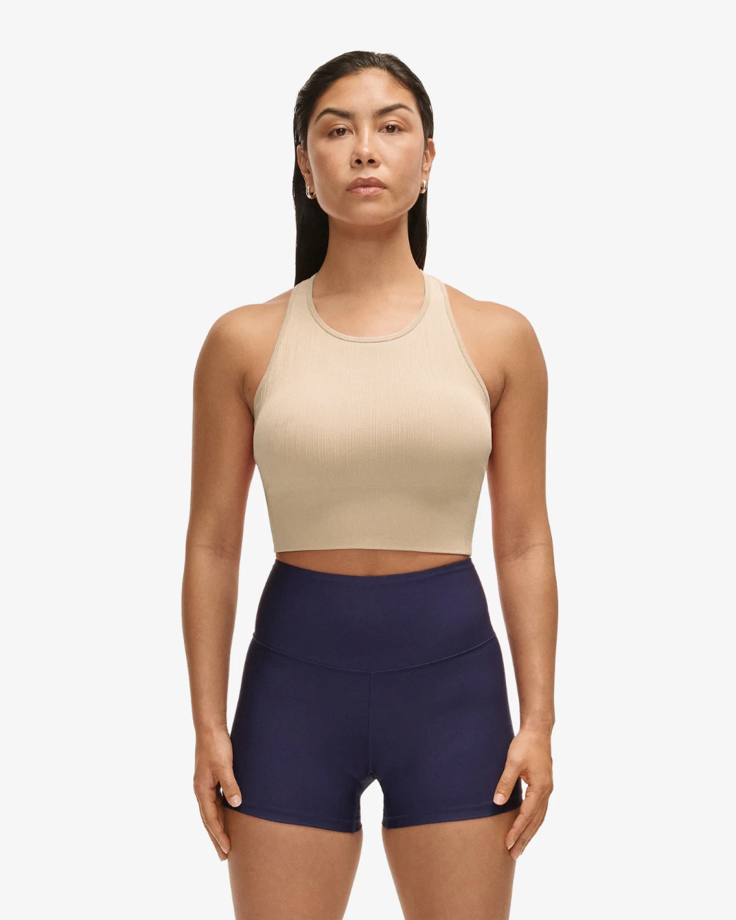 Casall Multi Rib Seamless Padded Sports Top - Ecru S – Ansicht 2