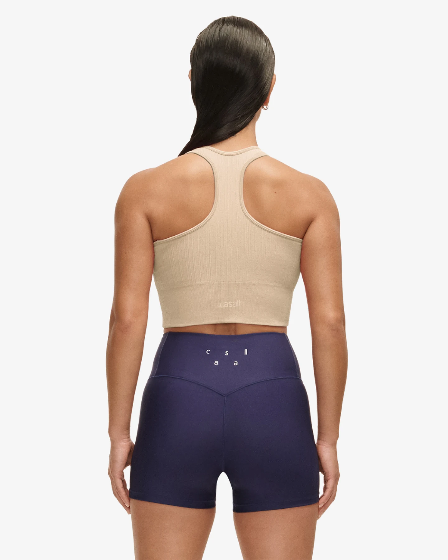 Casall Multi Rib Seamless Padded Sports Top - Ecru S – Ansicht 3