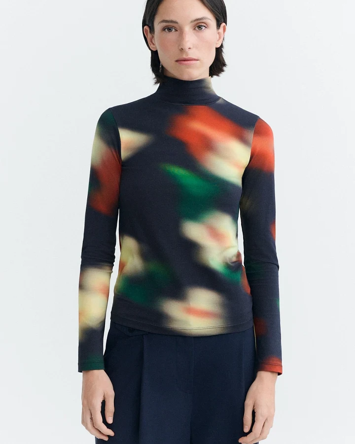 Longsleeve Ellen Bloom Print Rot