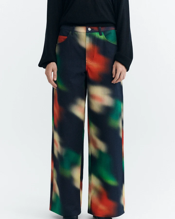 Hose Hedda Bloom Print Rot