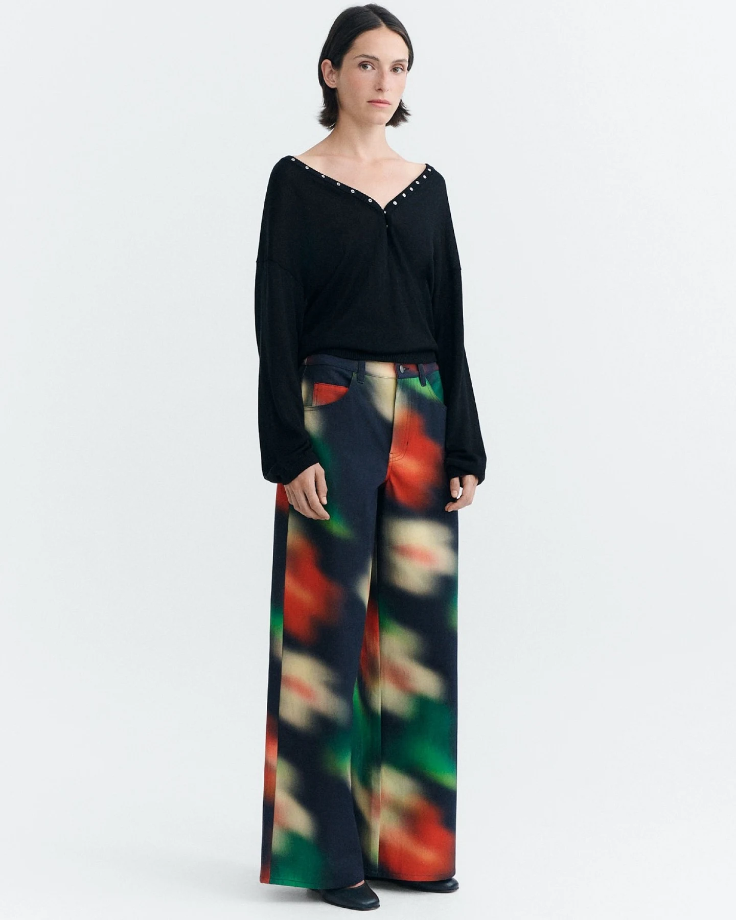 Hose Hedda Bloom Print Rot – Ansicht 2