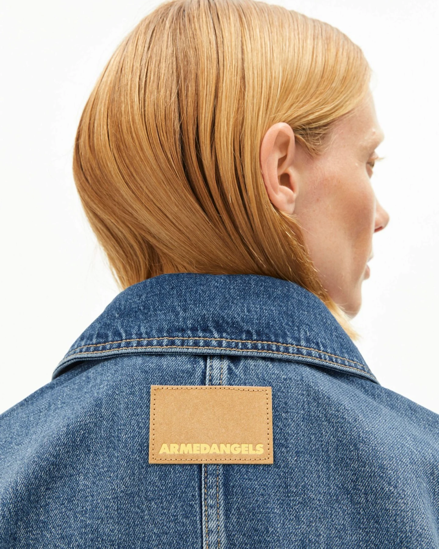 Jeansjacke Draapy Tencel Blau – Ansicht 3