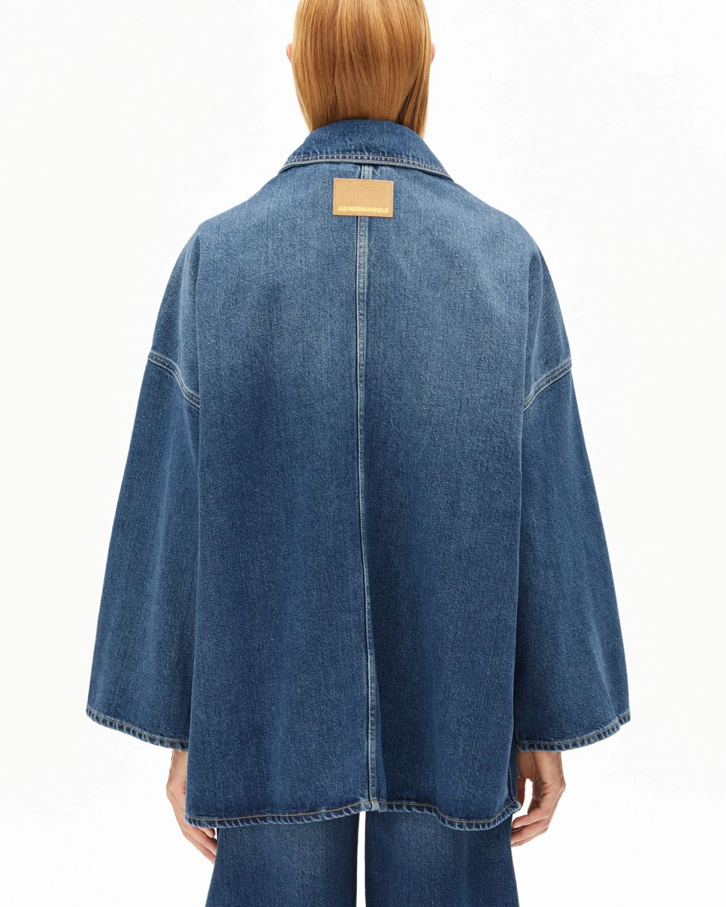 Jeansjacke Draapy Tencel Blau – Ansicht 4