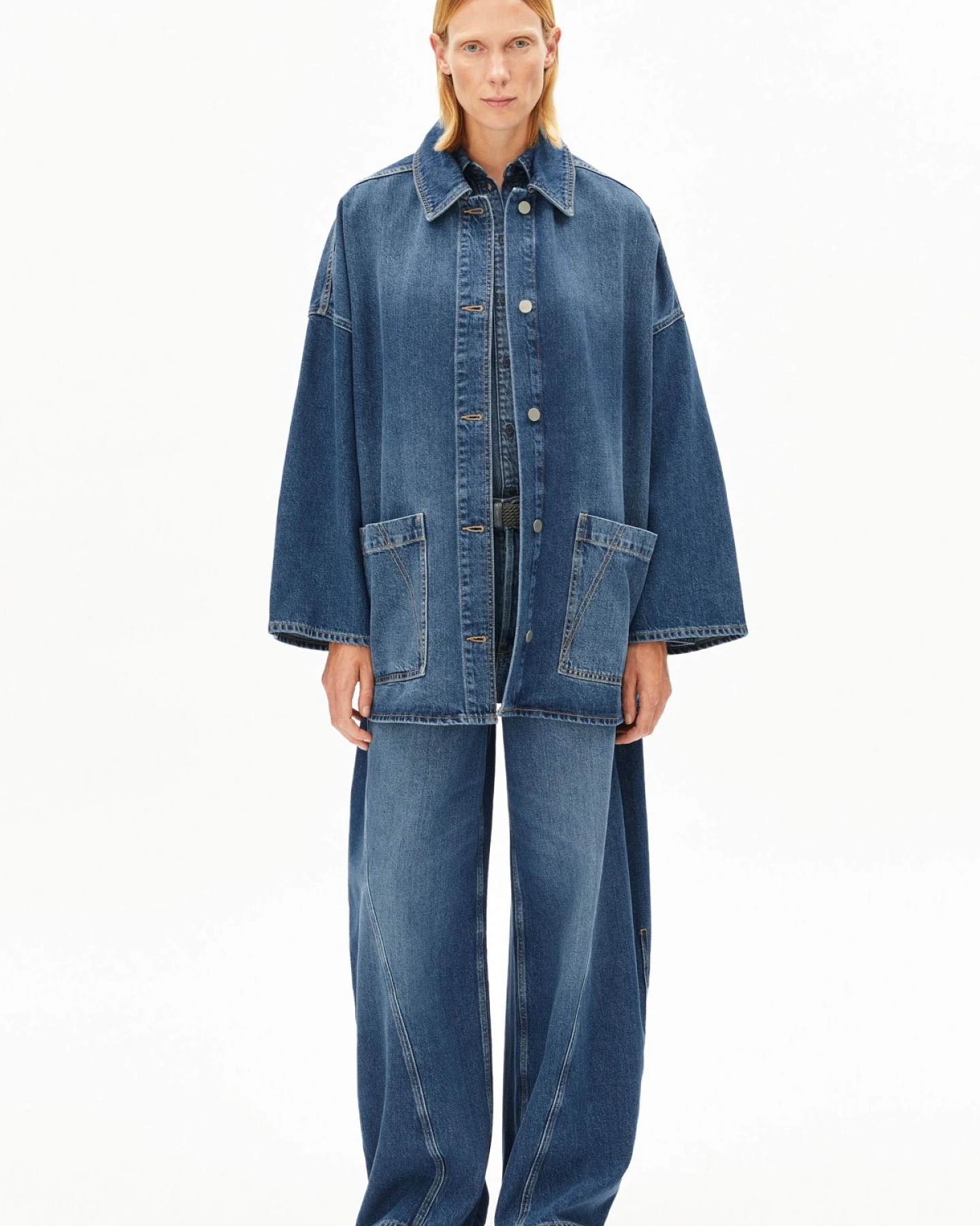 Jeansjacke Draapy Tencel Blau – Ansicht 5