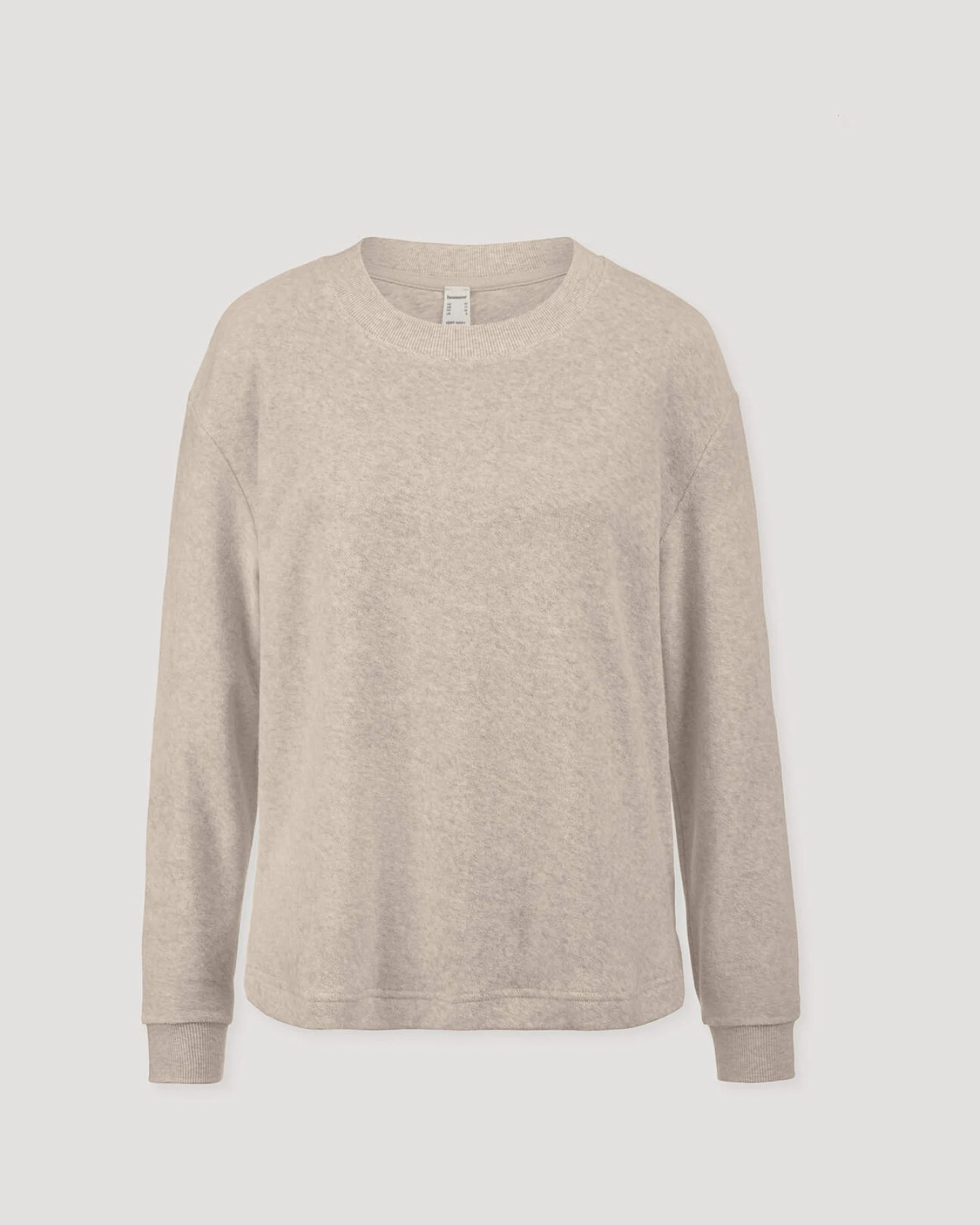 hessnatur Damen Frottee Loungeshirt Oversize PURE COTTON aus Bio-Baumwolle - beige - Größe 38 – Ansicht 4