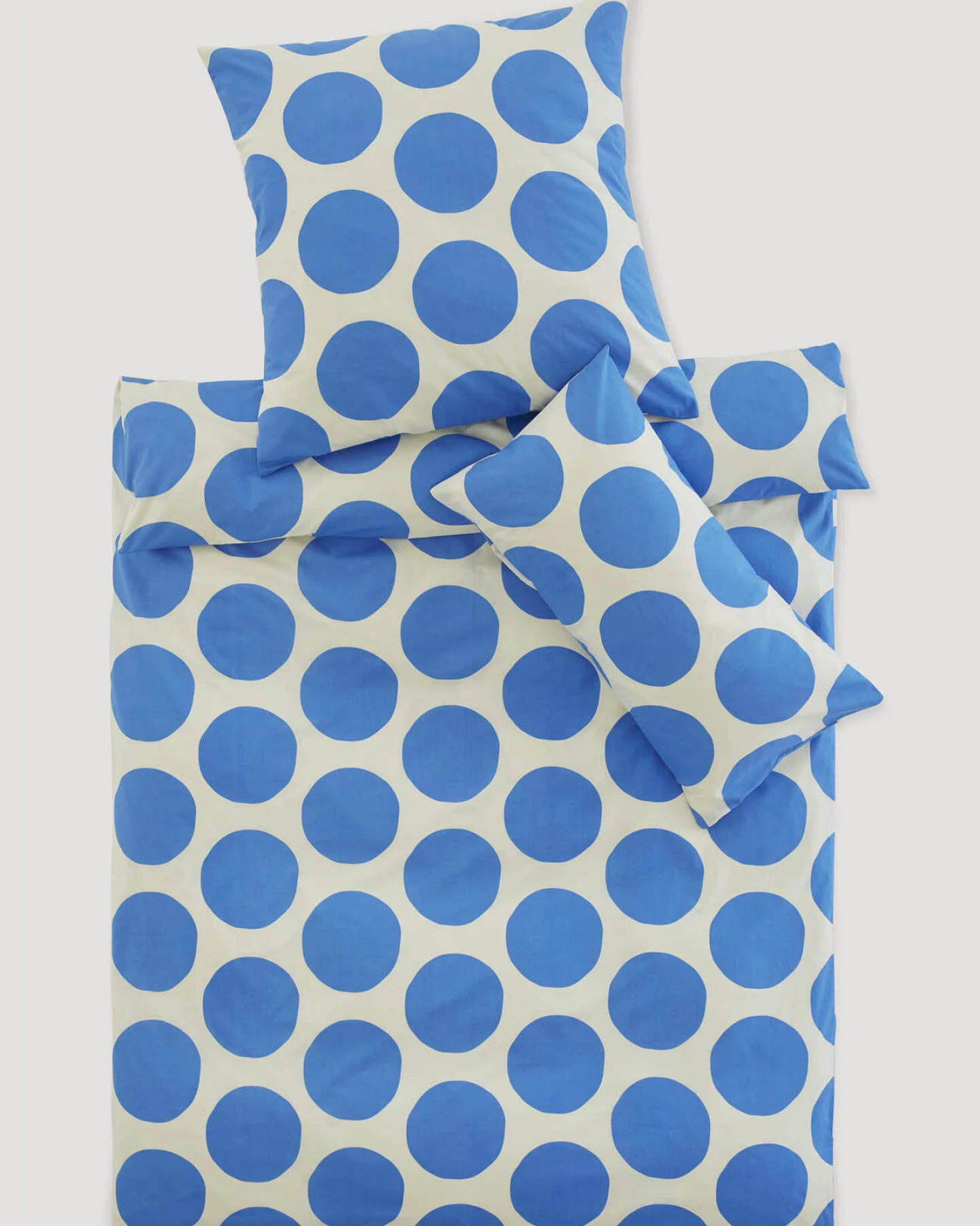 hessnatur Renforcé Bettwäsche Set BOLLO aus Bio-Baumwolle - blau - Größe 135x200 / 40x80 cm – Ansicht 2