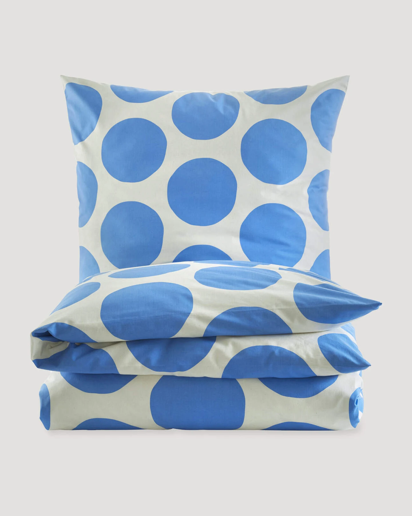 hessnatur Renforcé Bettwäsche Set BOLLO aus Bio-Baumwolle - blau - Größe 155x220 / 80x80 cm – Ansicht 3