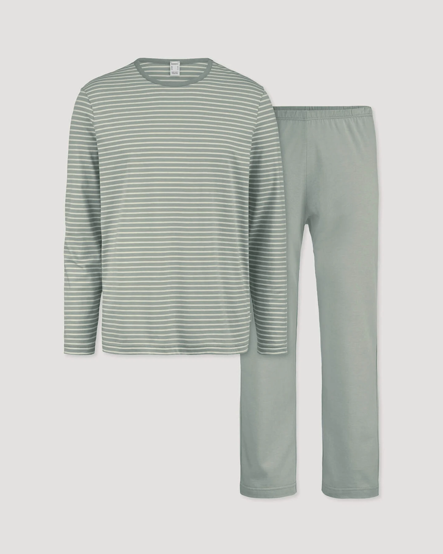 hessnatur Herren Pyjama PURE COTTON aus Bio-Baumwolle - grün - Größe 46 – Ansicht 3