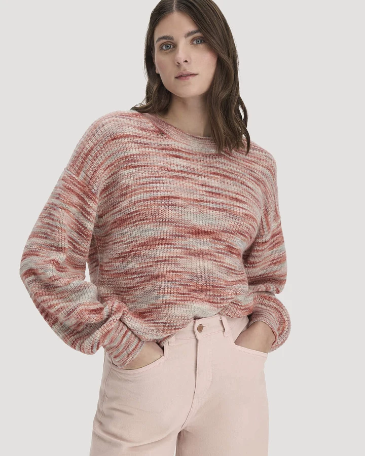 hessnatur Damen Strick Pullover Relaxed aus Alpaka - orange - Größe XL