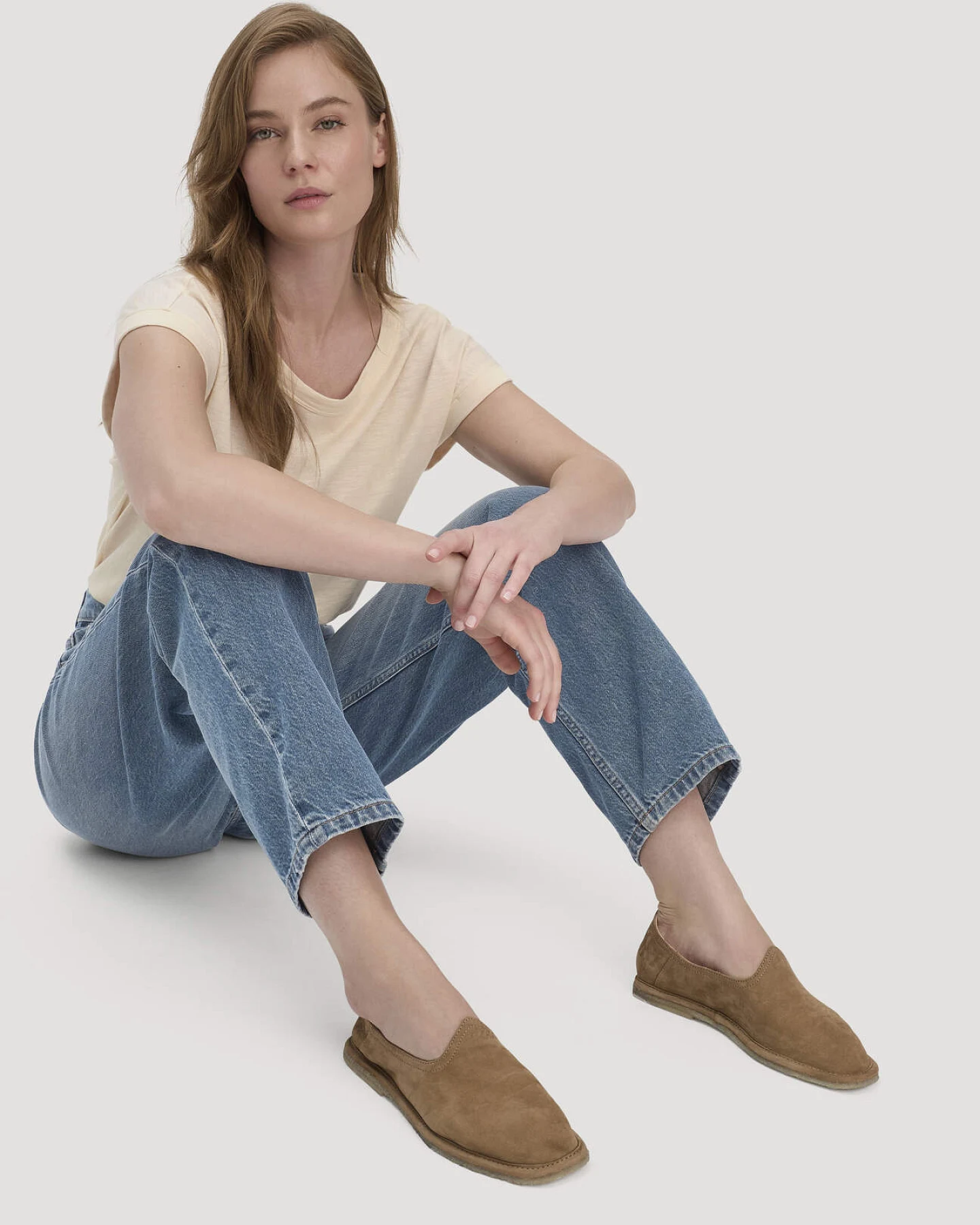 hessnatur Damen Jeans NIVA Tapered Leg aus Bio-Baumwolle - blau - Größe 33/32 – Ansicht 4