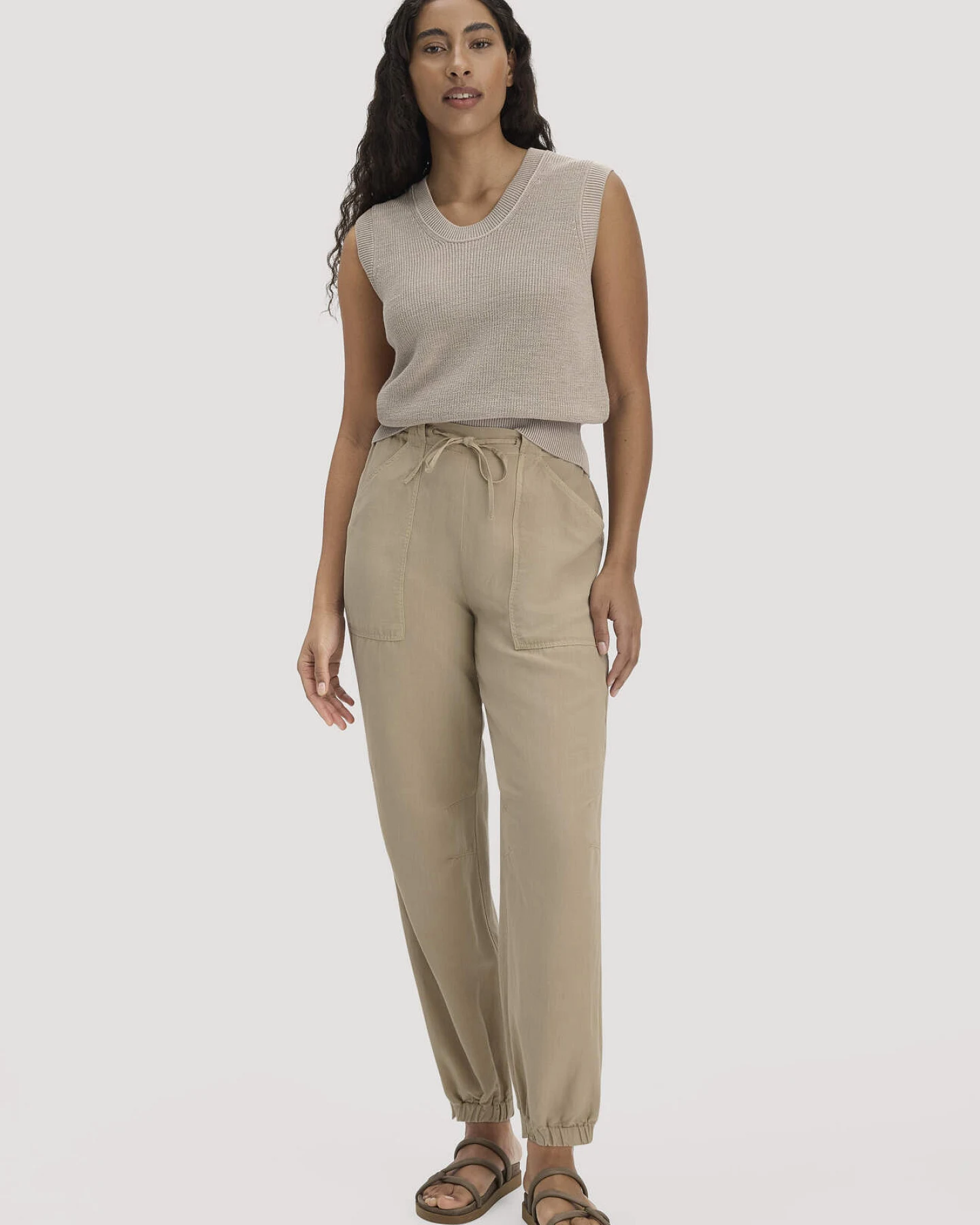 hessnatur Damen Strick Top Regular aus Bio-Baumwolle - beige - Größe L – Ansicht 2
