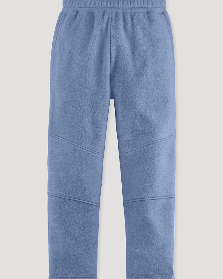 hessnatur Kinder Softfleece Hose aus Bio-Baumwolle - blau - Größe 110/116