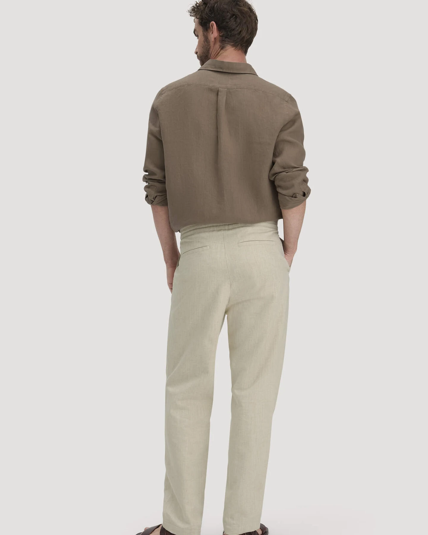 hessnatur Herren Hose ENEA Regular aus Bio-Baumwolle mit Leinen - natur - Größe 38/32 – Ansicht 2