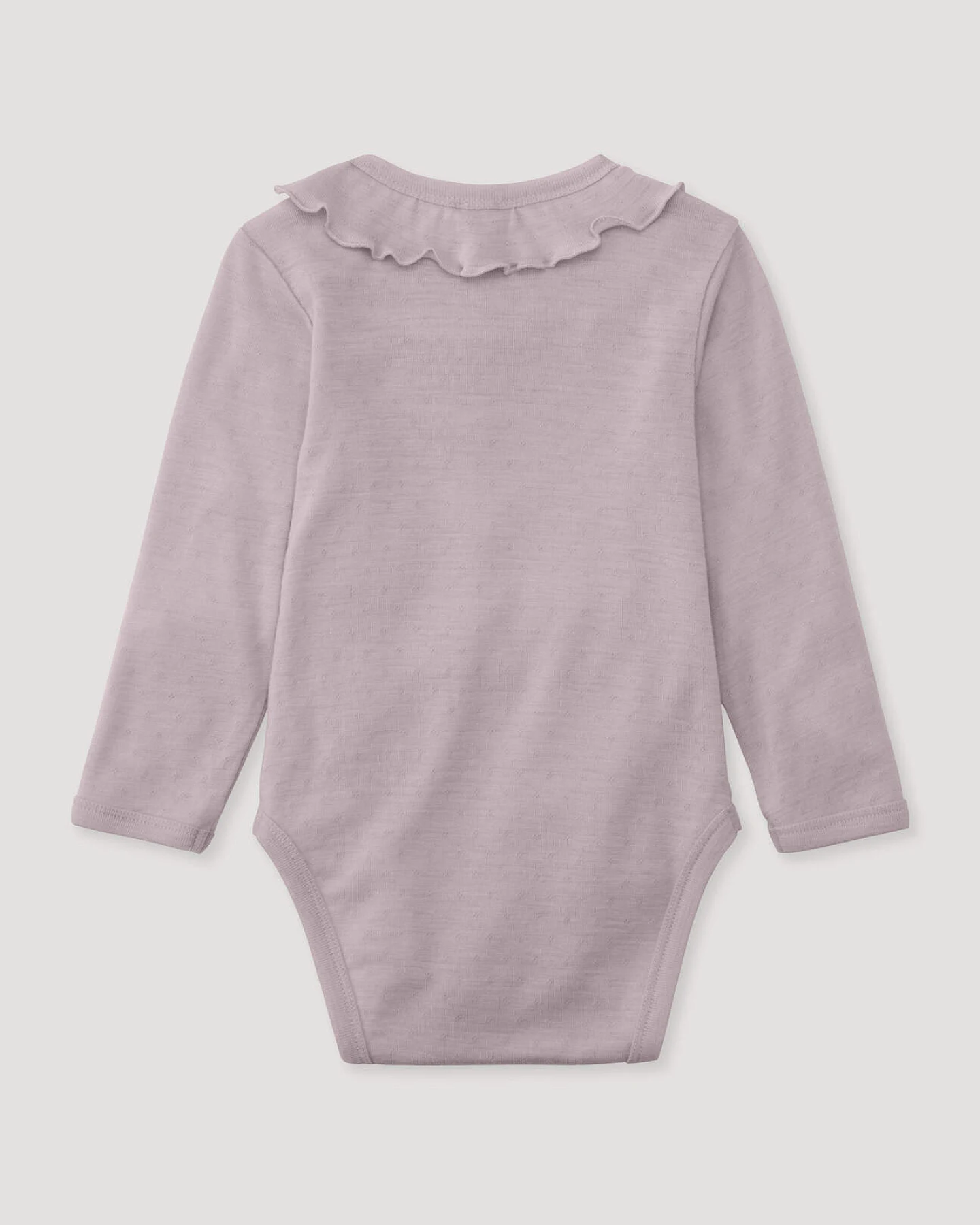 hessnatur Baby Langarmbody Pointelle aus Bio-Merinowolle - rosa - Größe 98/104 – Ansicht 2