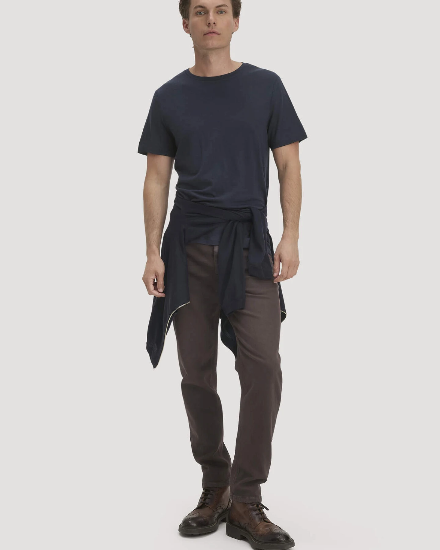 hessnatur Herren Wollshirt Regular aus Bio-Merinowolle - blau - Größe 56 – Ansicht 2
