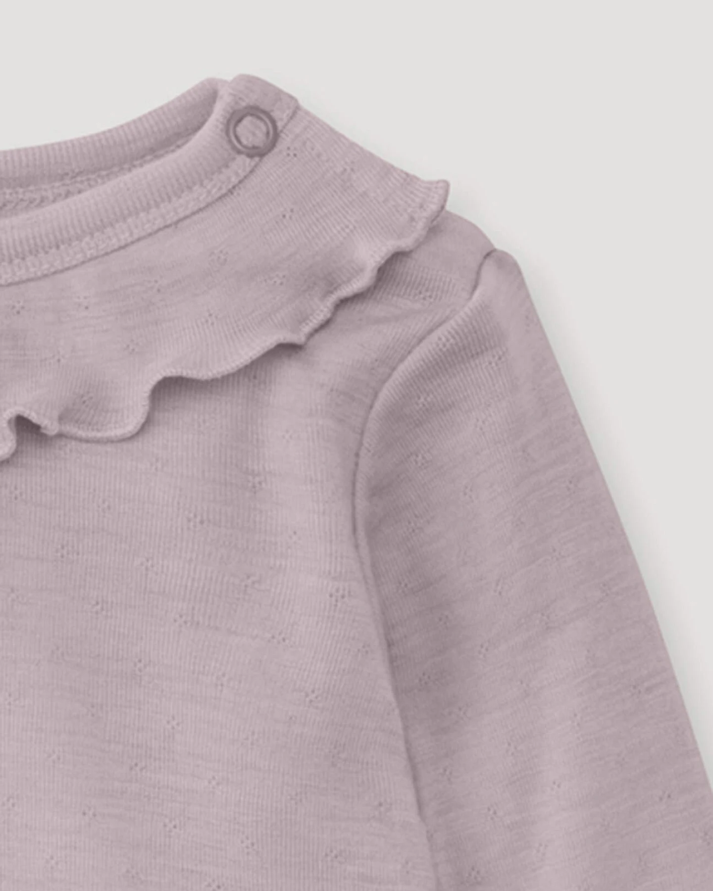 hessnatur Baby Langarmbody Pointelle aus Bio-Merinowolle - rosa - Größe 62/68 – Ansicht 3