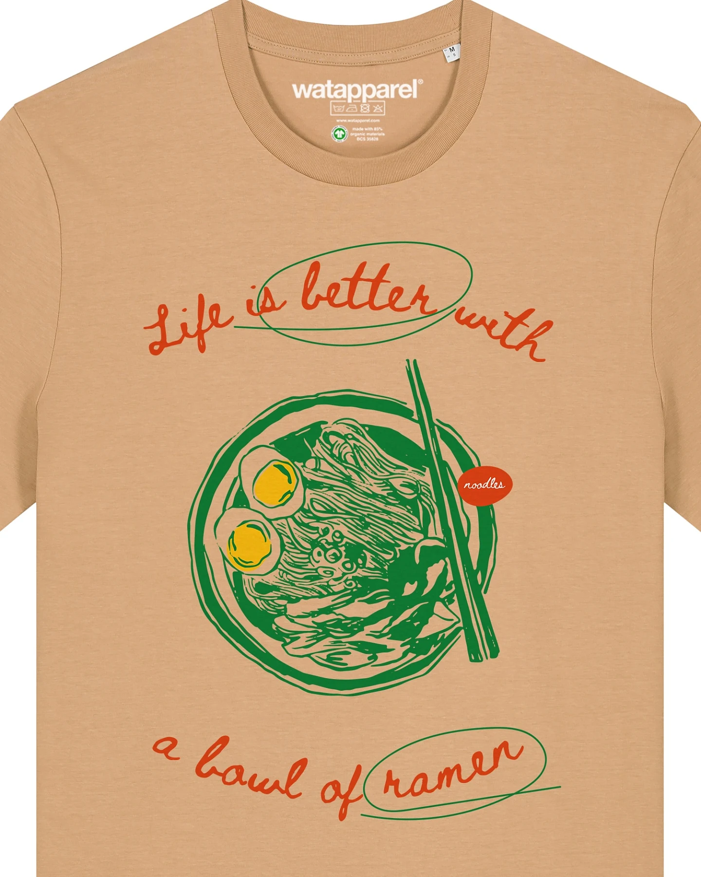 Watapparel T-Shirt Life Is Better With Ramen – Ansicht 3