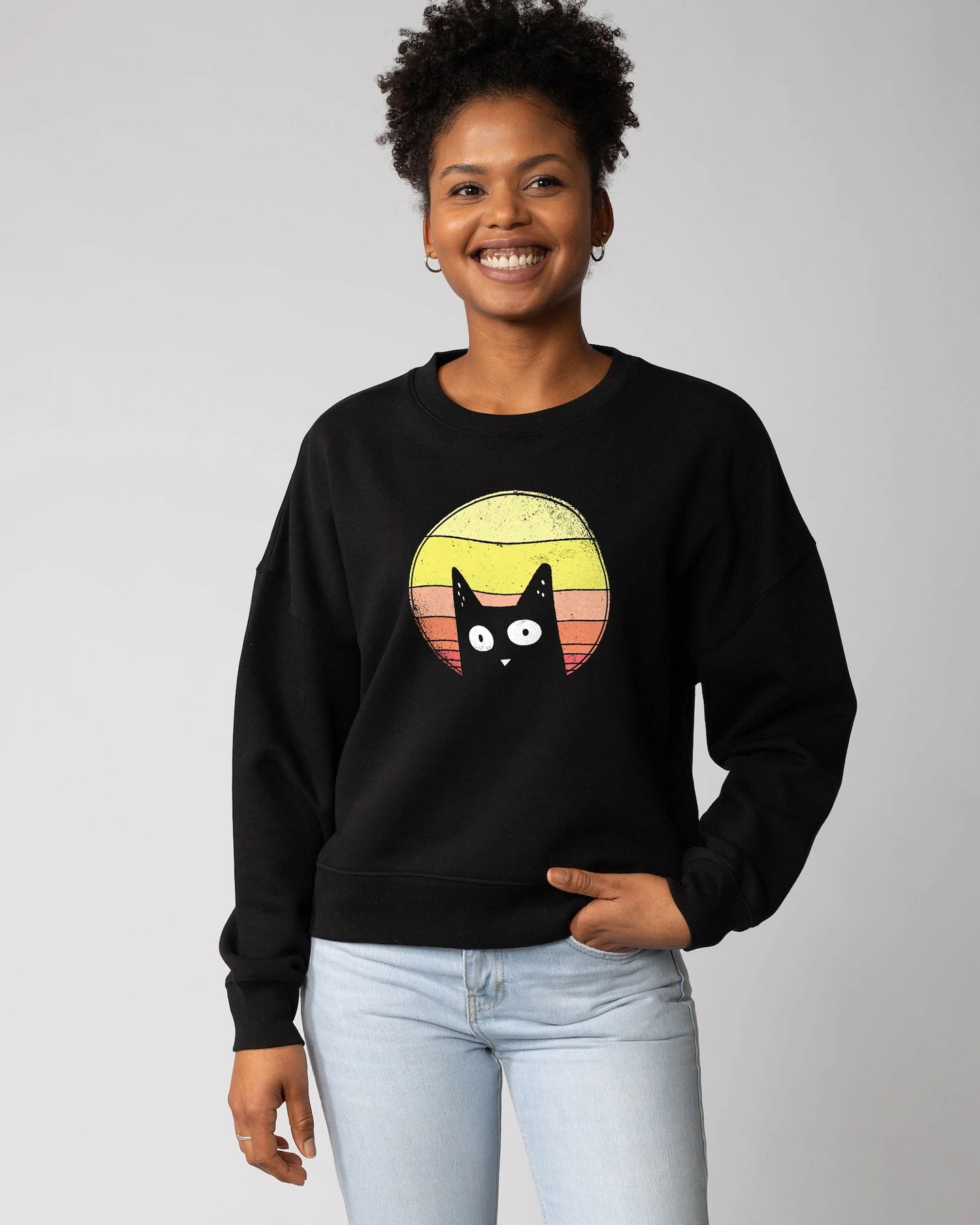 Watapparel Sweatshirt Sunset Cat – Ansicht 2