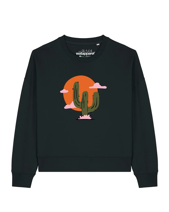 Watapparel Sweatshirt Kaktus im Sonnenuntergang