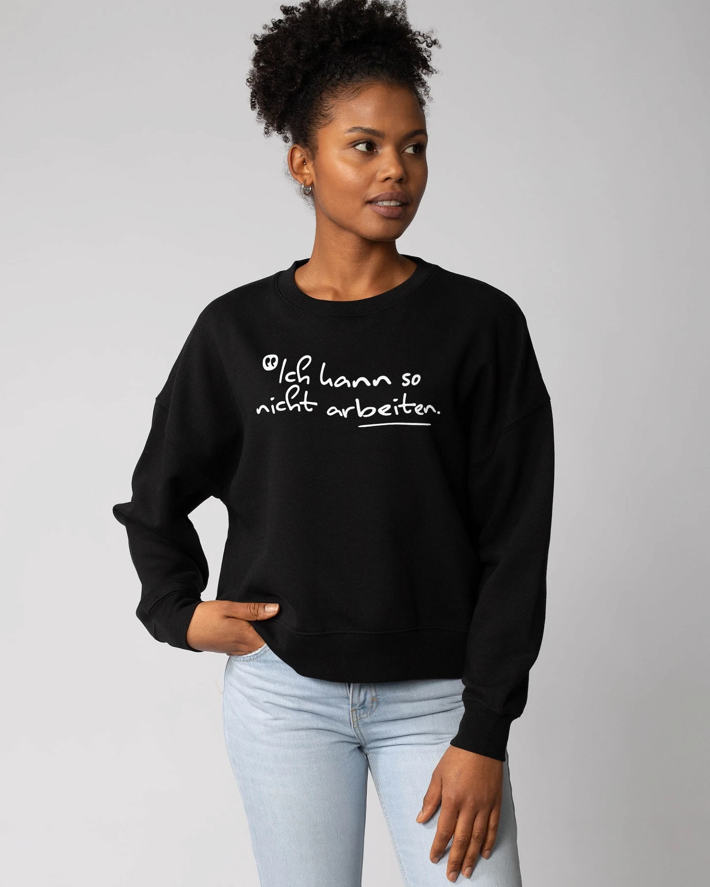 Watapparel Sweatshirt Ich kann so nicht arbeiten – Ansicht 2