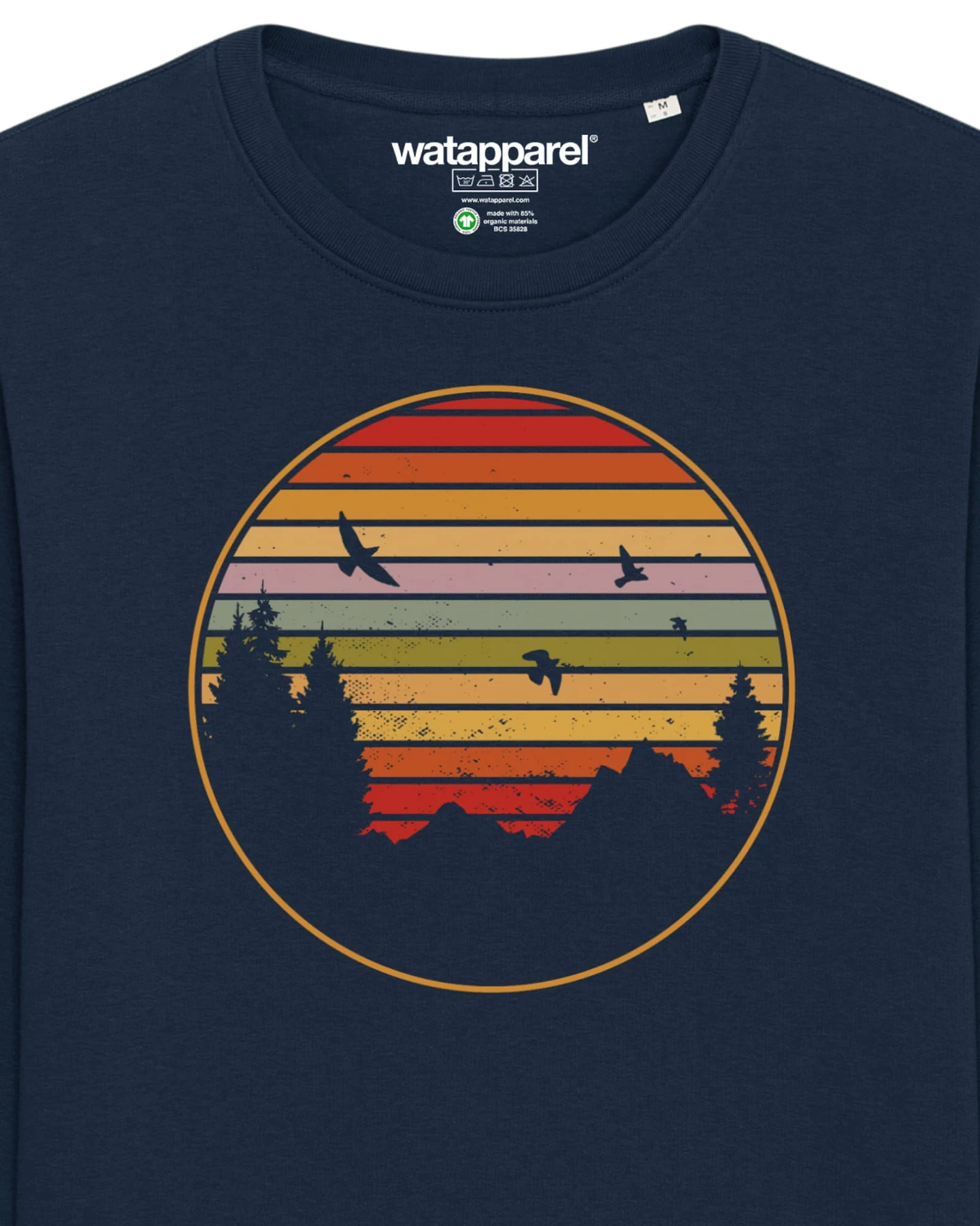 Watapparel Sweatshirt Sunset Berge & Tannen – Ansicht 3