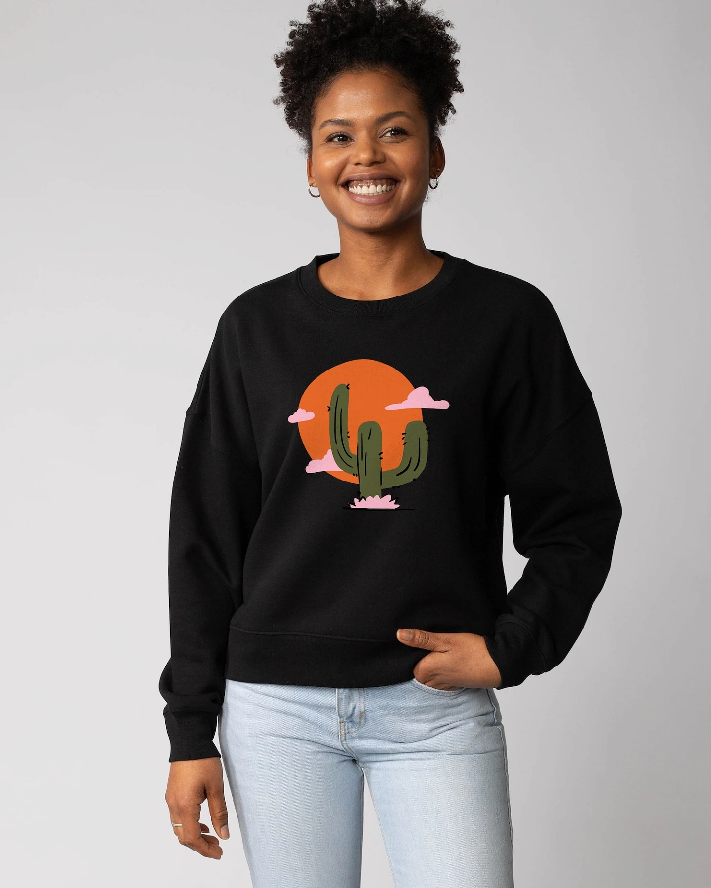 Watapparel Sweatshirt Kaktus im Sonnenuntergang – Ansicht 2