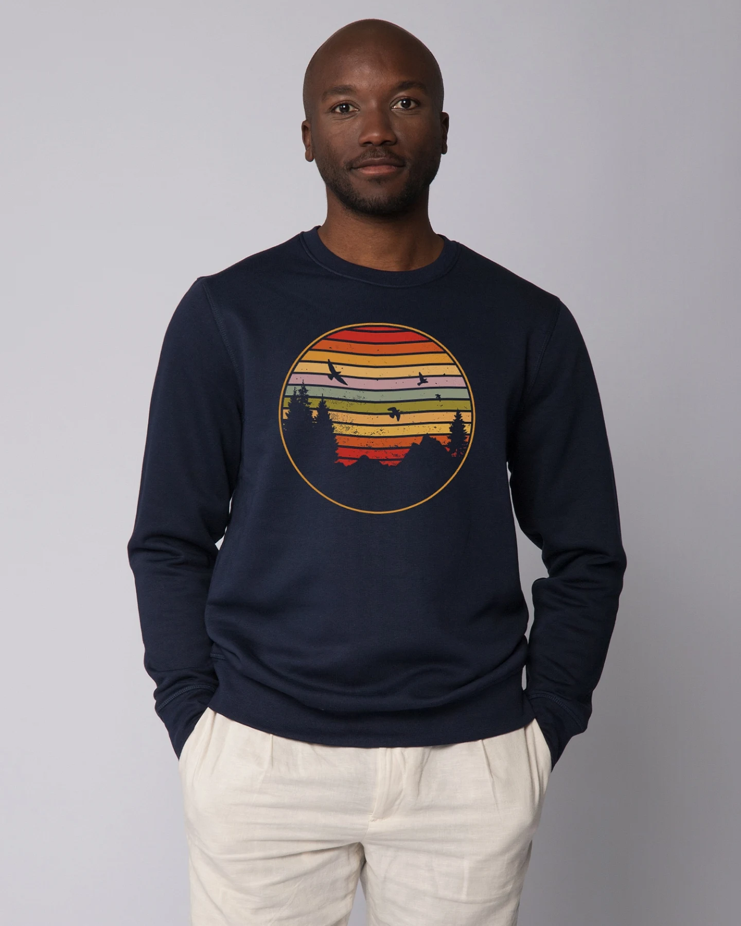 Watapparel Sweatshirt Sunset Berge & Tannen – Ansicht 2