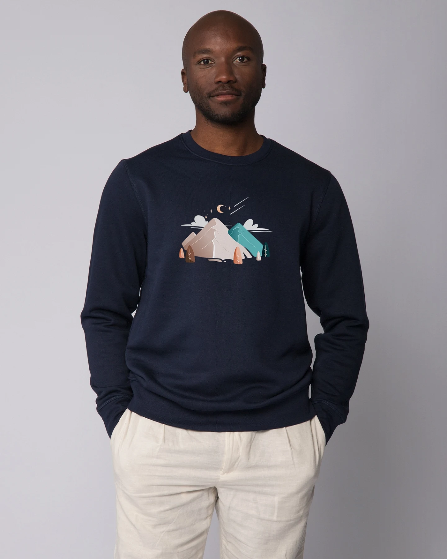 Watapparel Sweatshirt Night & Clouds – Ansicht 2