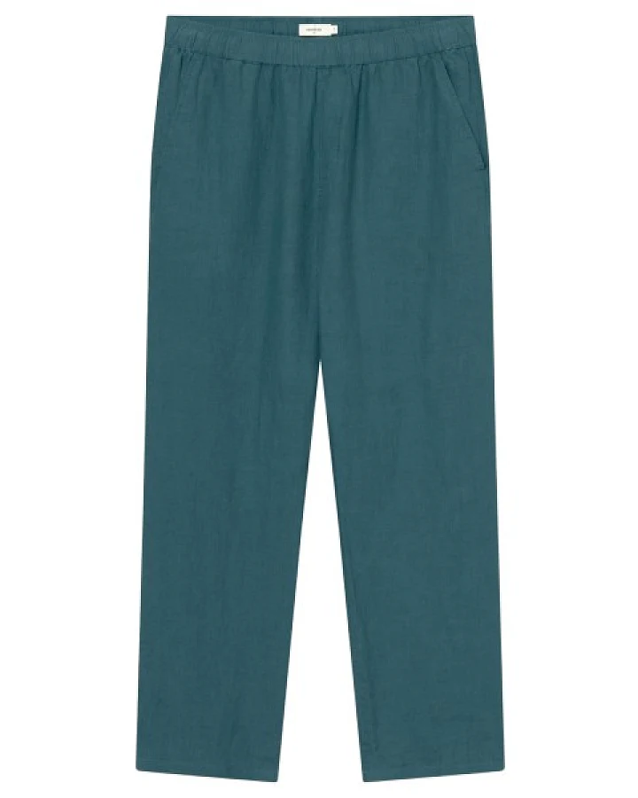 DEDICATED - Pants Borrby Linen - Freizeithose Gr L blau