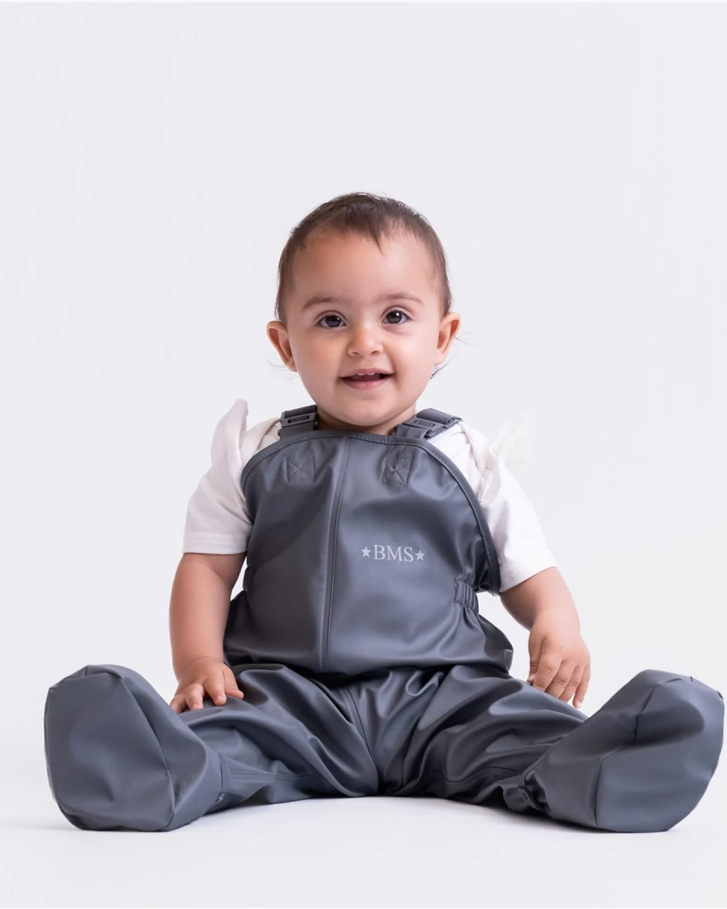 BMS "BabyBuddy" Krabbel- und Regenhose SoftSkin cool grey Gr.1 (8-16 Monate) – Ansicht 2