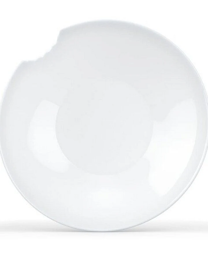 FIFTYEIGHT PRODUCTS 2er-Set kleine tiefe Teller „Mit Biss“ (Ø 18 cm)