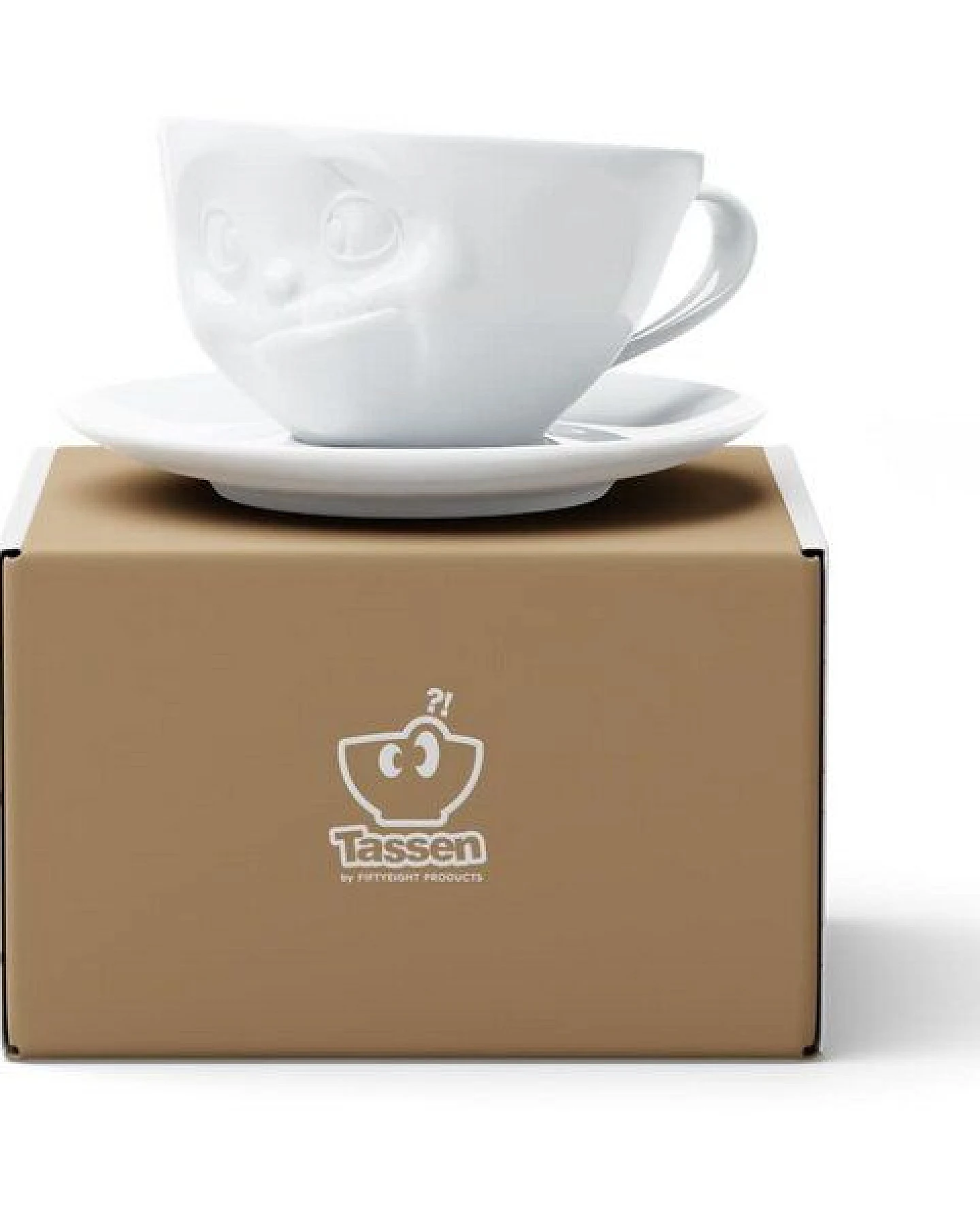 FIFTYEIGHT PRODUCTS Kaffeetasse „Lecker“ mit Unterteller (200 ml) – Ansicht 2