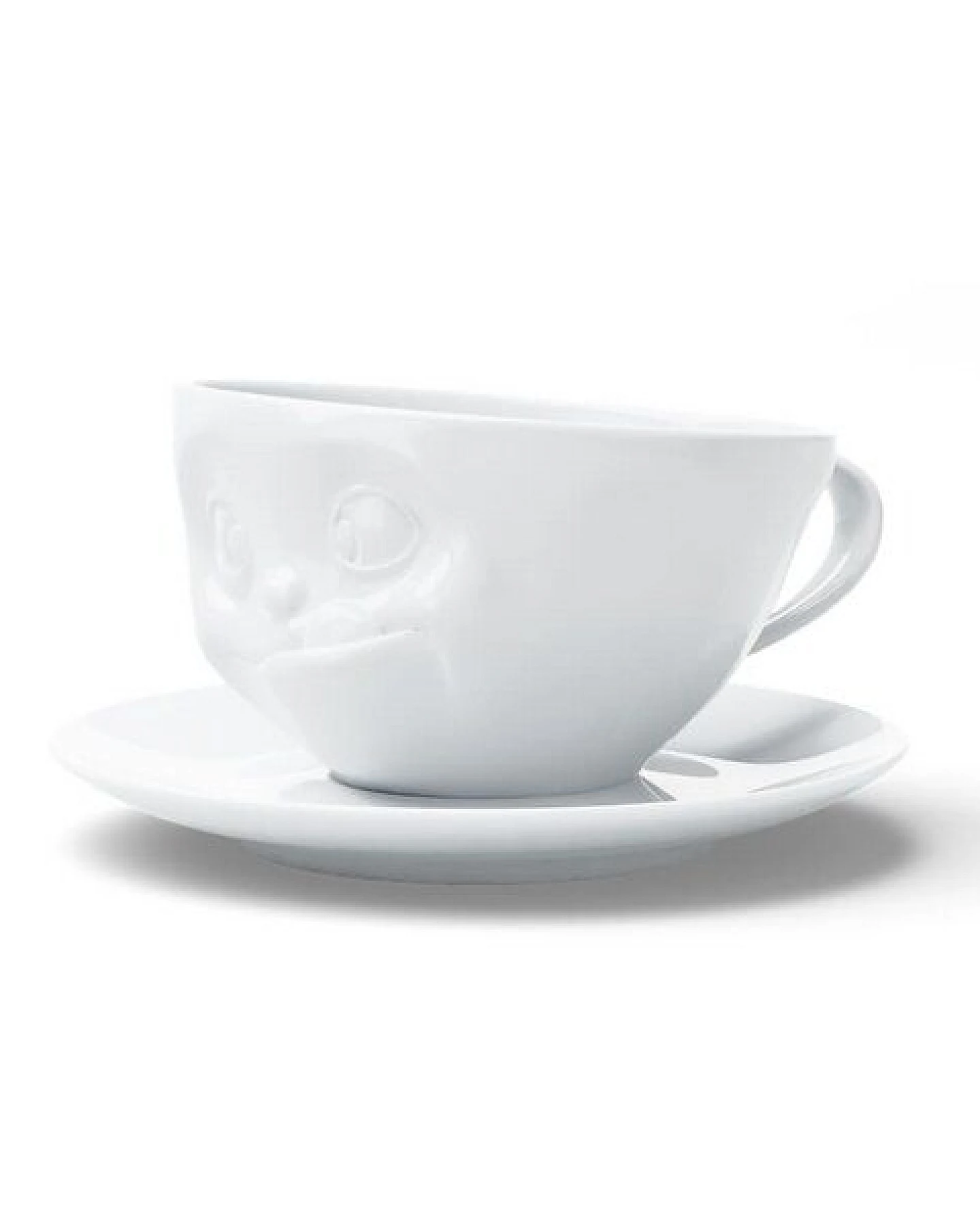 FIFTYEIGHT PRODUCTS Kaffeetasse „Lecker“ mit Unterteller (200 ml) – Ansicht 4